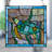 10.5"H Sea Turtle Stained Glass Window Panel