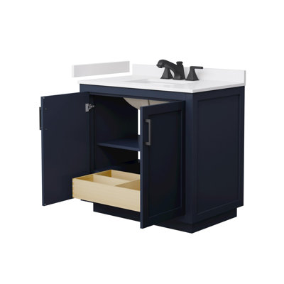 Miranda 36" Freestanding Single Bathroom Vanity with Cultured Marble Top