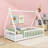 Twin Tent-Shaped Floor Bed With Guardrails-2140878714