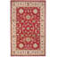 Tapis rectangulaires en laine touffetée à la main Sanna - Rectangle | Rouge et beige | Conception orientale | Tapis de salon, chambre à coucher-752875655-794612225