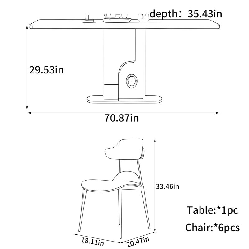 Deangelis, 29.53"H x 70.87"L x 35.43"W