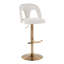 Tabourets de bar réglables Caden avec repose-pieds arrondi en T-113645509-113645510