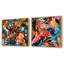 Hartsfield - Ensemble de 2 collages carrés botaniques abstraits-101847358-101847357