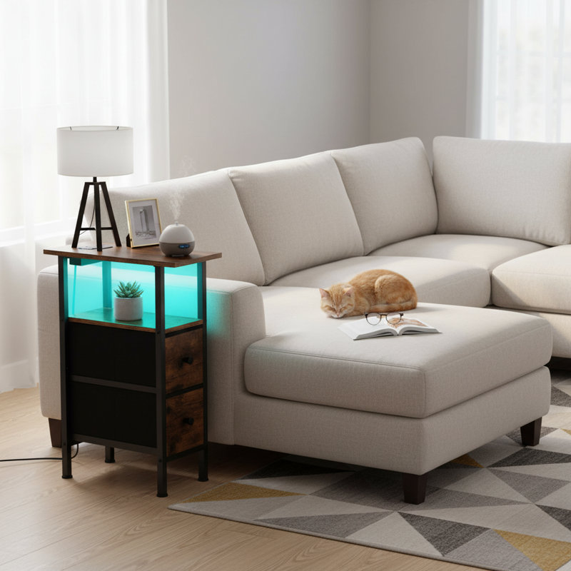 End Table, Rustic Brown