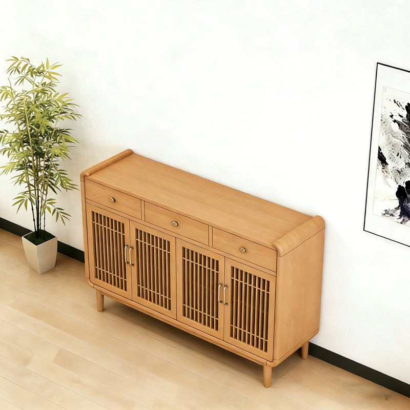 Buffet de style rétro et minimaliste, H 35,4 po x l 47,2 po x P 15,7 po