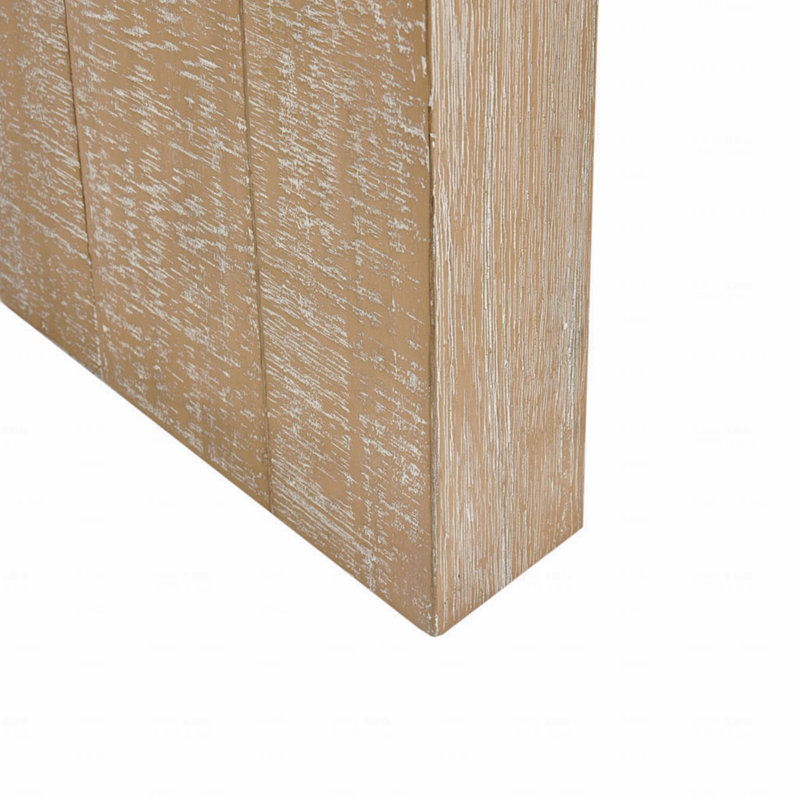 Console moderne en bois massif Jearline avec texture brossée | Mince profondeur, utilisation multifonctionnelle, Naturel