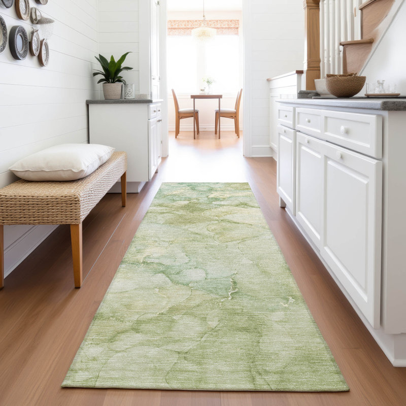 Tapis intérieur / extérieur Xhevrie lavable à la machine, Tapis de couloir 2 pi 3 po x 7 pi 6 po