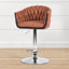 Gana Swivel Upholstered Adjustable Height Counter Stool with Metal Frame