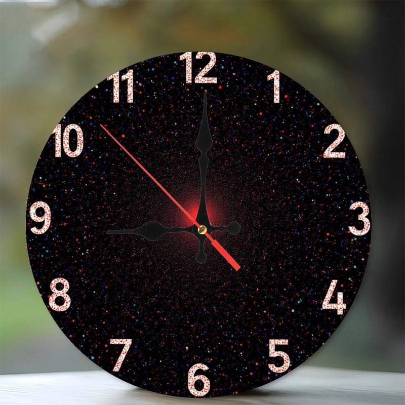 Horloge murale en bois 10 po, mouvement silencieux, à piles (piles AA non incluses), décor artistique, parfait pour les décorations