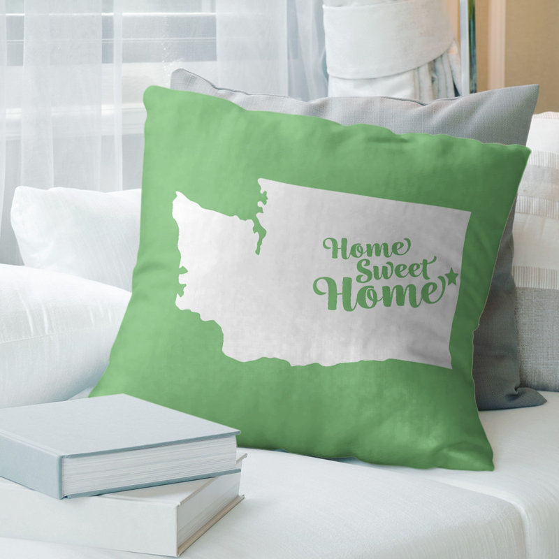 Coussin doux home, Spokane, 26 po x 26 po, Vert