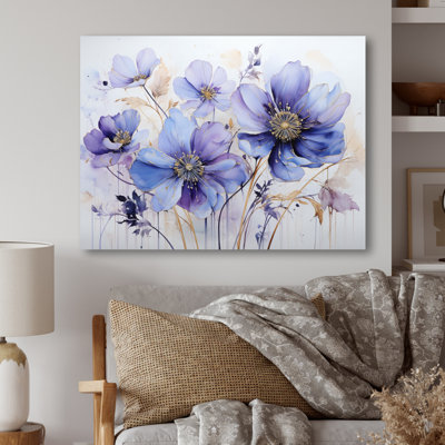 Mauve pétales tranquilles III - Botanicals abstraits, art mural en métal