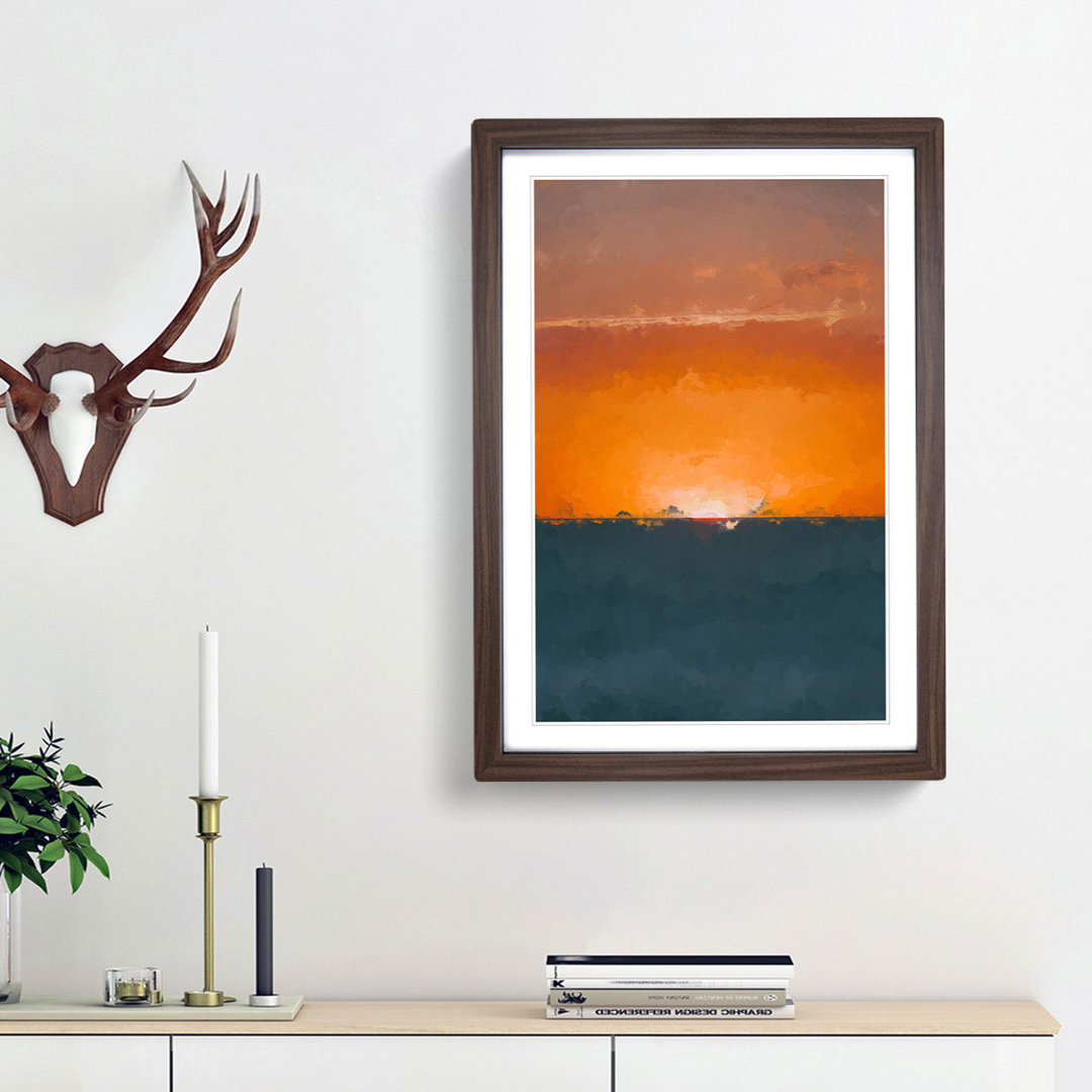 Sunrise Horizon in Abstract - Framed Print