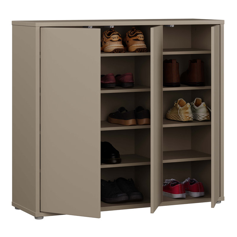 Saabir 20 Pair Shoe Storage Cabinet, Grey