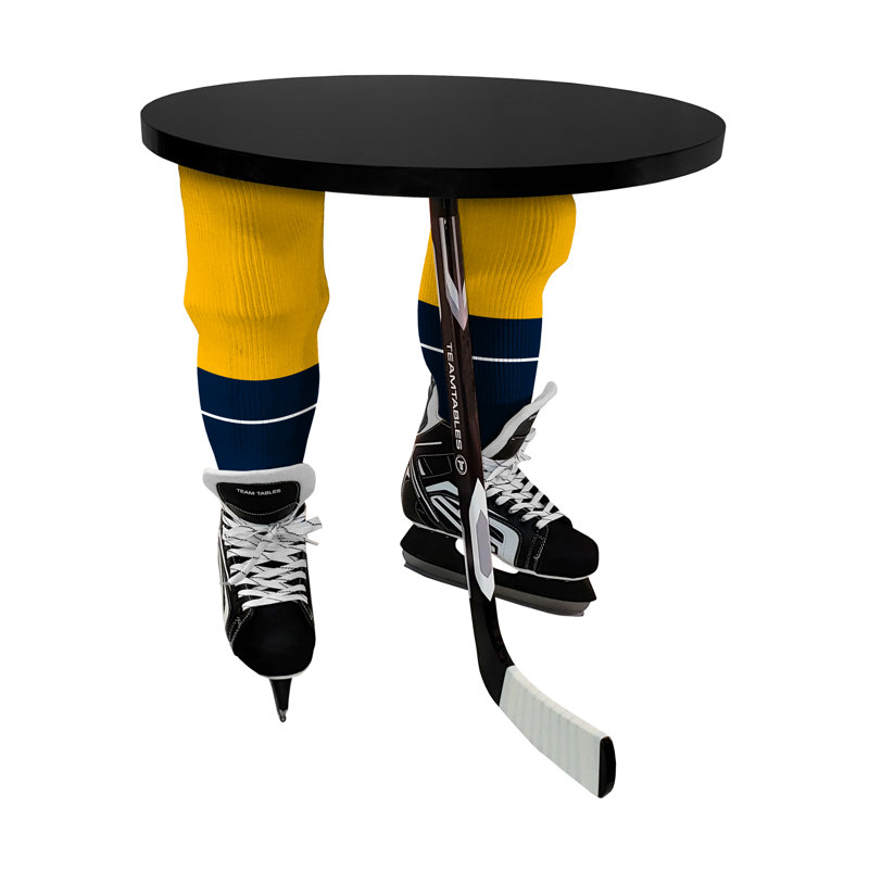 Table de bout à 3 pieds, Blanc délavé, Noir, Predators de Nashville