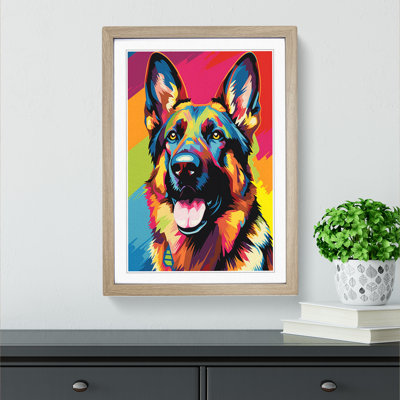 German Shepherd Pop No.2 - Framed Print