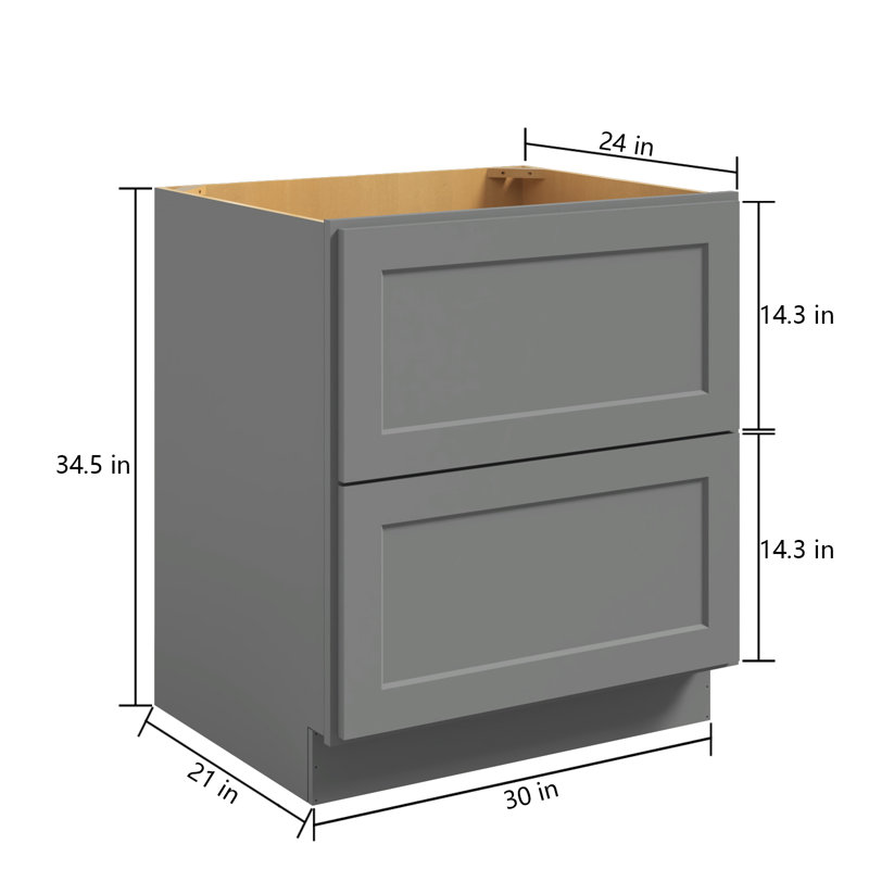 Armoire Homlux, H 34,5 po x l 30 po, Shaker Greystone