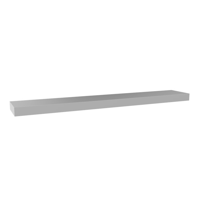 Painted Wood Floating Shelf, Gray