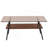 Rectangle Coffee Table, Tempered Glass Tabletop With Black Metal Legs, Modern Table For Living Room , Brown Glass-1740228610-1728976650