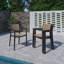 Ensemble repas extensible en aluminium et résine Amazonia Milky