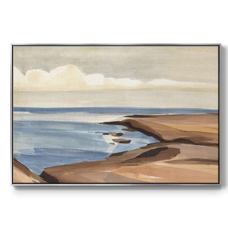 Shore Days II, reproduction d'art sur toile, H 27 po x l 41 po x P 2 po, Argent
