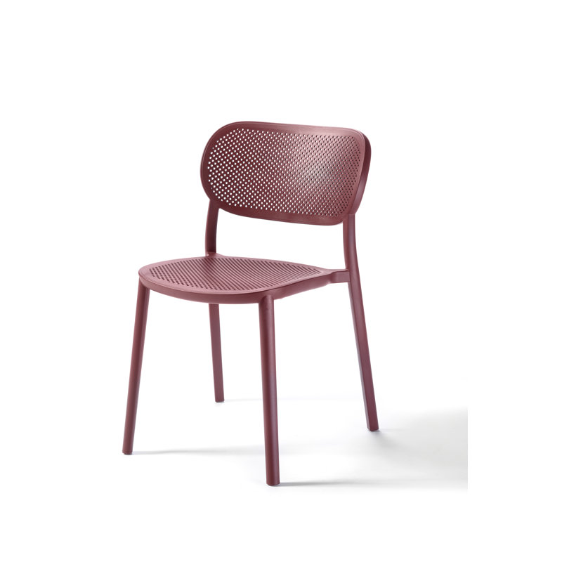 Dining Side Chair Stacking Patio, Bordeaux