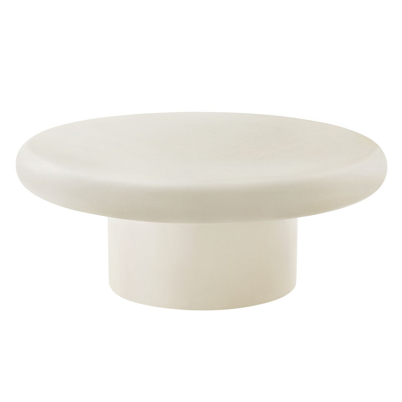 Argos Round 33.86'' Outdoor Coffee Table, White
