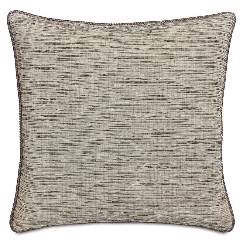 Coussin Rosecliff, Carré 27 po, Rayure taupe
