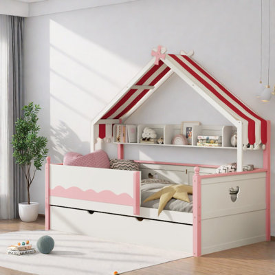 Lits avec rangement, lit de jour simple en bois aggloméré, maison pour enfants moderne