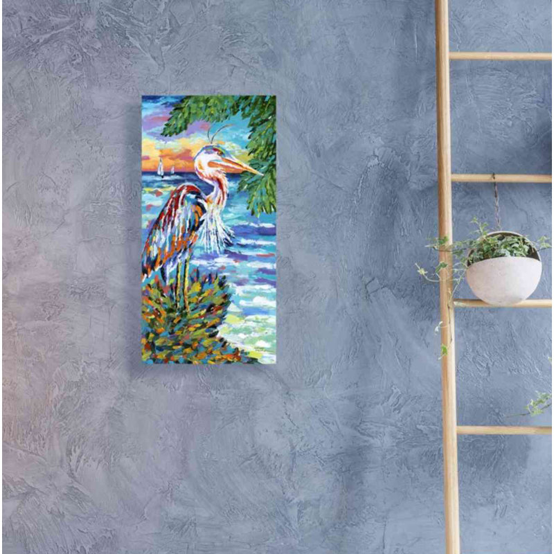 «Beach Comber I» par Carolee Vitaletti, art mural sur toile, H 40 po x l 20 po x P 1,5 po