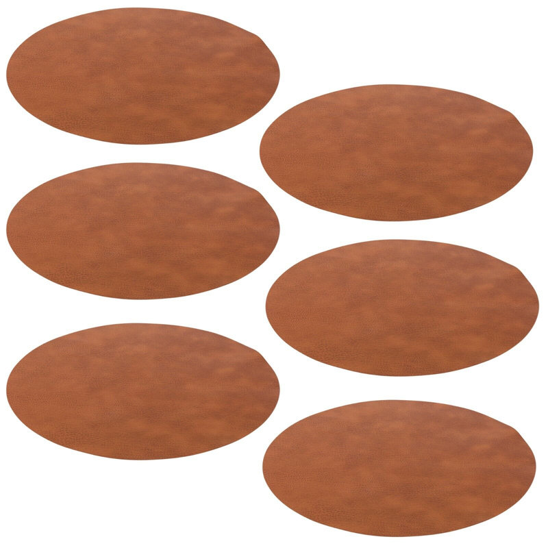 Niwako Faux Leather Soilid Colour Round Placemat