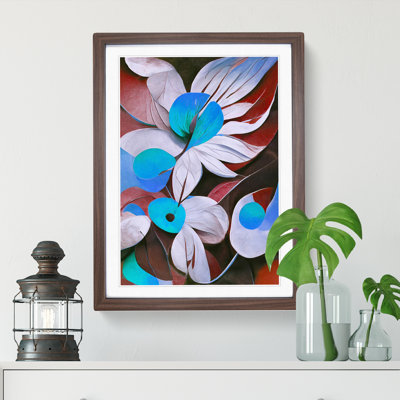 Modern Abstract Flowers No.3 - Framed Print