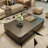 Black rock plate rectangular high-end coffee table-106691003
