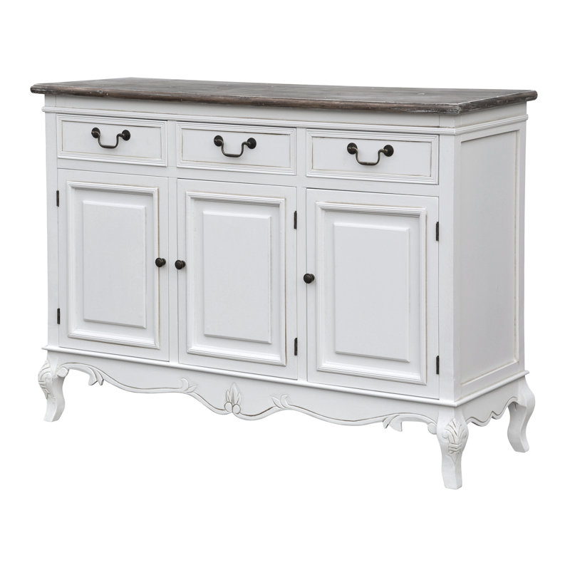 Circee Sideboard, Dark Brown/White