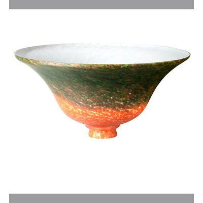 Abat-jour cloche 13 po de large Pate-De-Verre