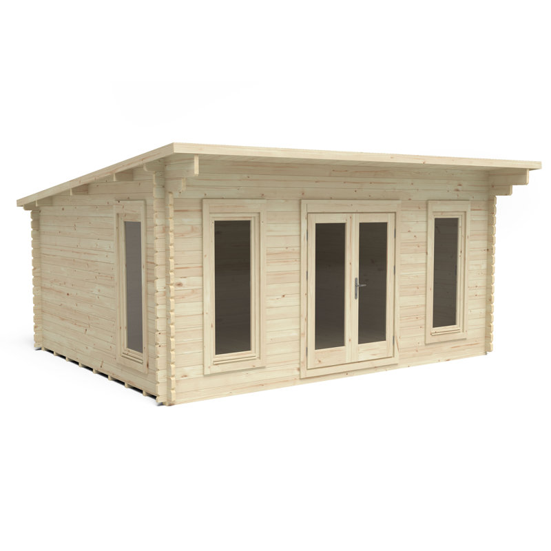 Mendip 17 x 15 Ft. Tongue & Groove Log Cabin, No