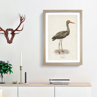 Black Stork by Von Wright - Picture Frame Painting Print