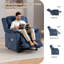 Fauteuil inclinable électrique en chenille de 33,5 po de largeur avec roulettes télécommandées et verrouillables, facile à déplacer et à verrouiller en place-1780264101