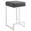 Tabouret gris et chrome-1960212806