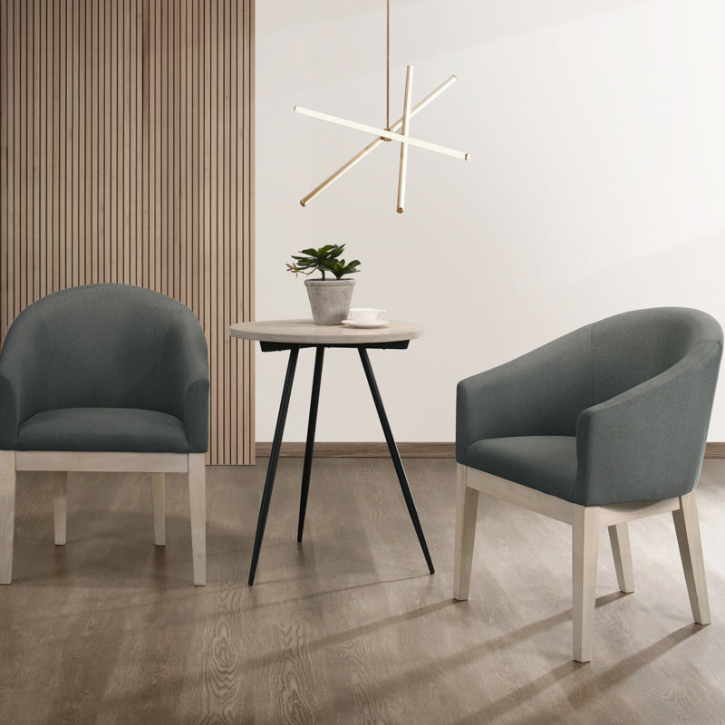 Ensemble de salon et de table d'appoint en tissu gris Neroli (fauteuil d'appoint)