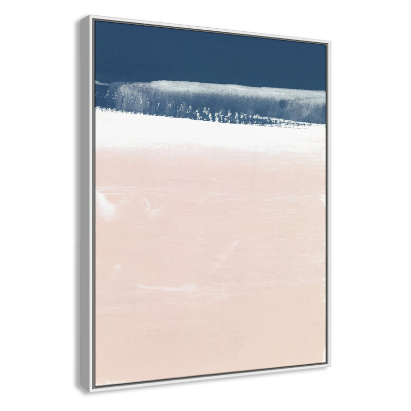 Hunsberger Blush Horizon - reproduction d'art, Toile avec cadre blanc, Pas de tapis, H 31,5 po x l 41,5 po x P 2 po