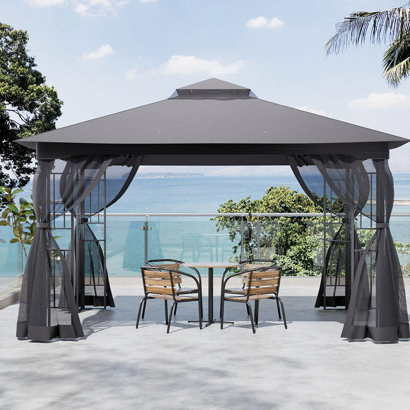 Caylum Outdoor Garden 4m x 3m Steel Gazebo