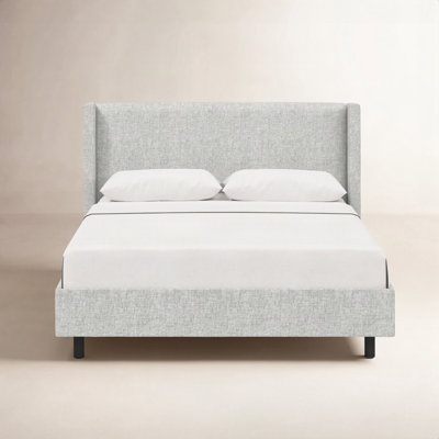 Hanson Upholstered Wingback Platform Bed