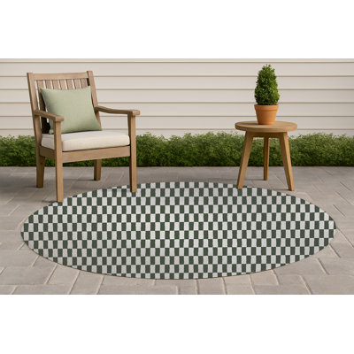 Off Stripe Non-Slip Outdoor Rug