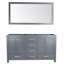 Base de meuble-lavabo double 59,1 po seulement en gris-88802336