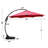 Leyden 132 " W Octagonal Adjustable Height Cantilever Umbrella with Crank Lift-1146493652