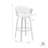 30" Swivel Walnut Wood Bar Stool In Cream Faux Leather