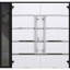 Porte d'entrée extérieure double prémontée en métal Deux 1105, avec imposte latérale en verre miroir émaillé noir, style moderne, peinte, ouverture vers l'intérieur à gauche, dimensions 84 x 80 pouces.-98195903-98195904