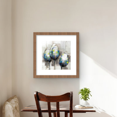 Trois tulipes abstraites - reproduction encadrée moderne pour la décoration intérieure