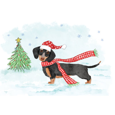 Christmas Dachshund Dog par Mollie B.
