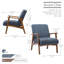 Upholstered Armchair-1570870191